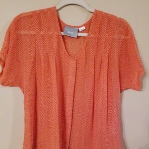 Maeve sheer 100% silk button down blouse S